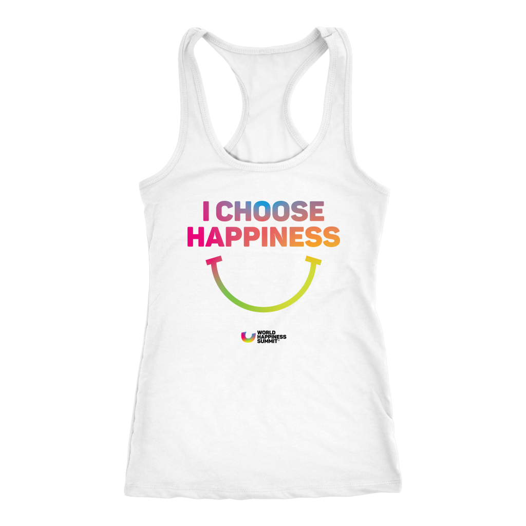 I Choose Happiness White Tank WOHASU® (women)