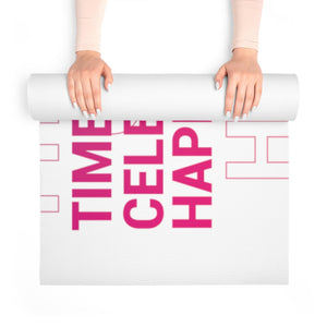 Foam Yoga Mat | Celebrate Happiness -pink- WOHASU®